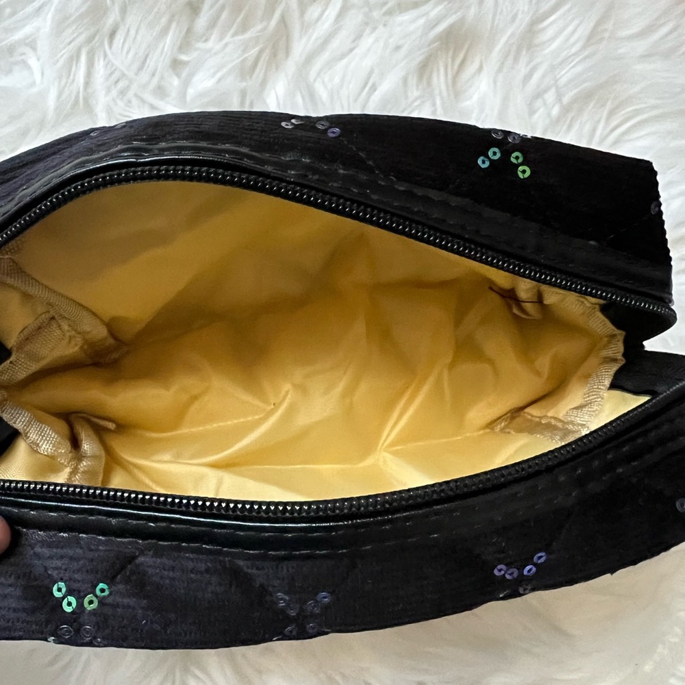Cute black cosmetic ,pencil or travel bag - Picture 10 of 12